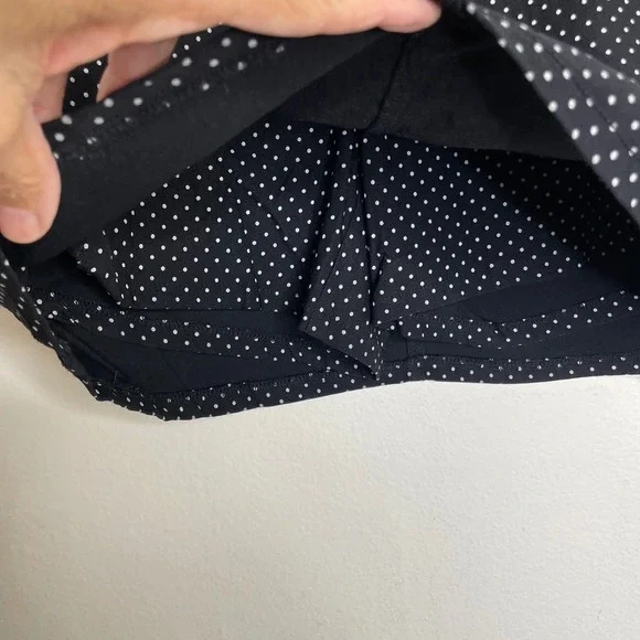 ATTYRE New York Skort Women 4 Black Polka Dot Stretch Mini Skirt Retro Classic - Picture 3 of 9
